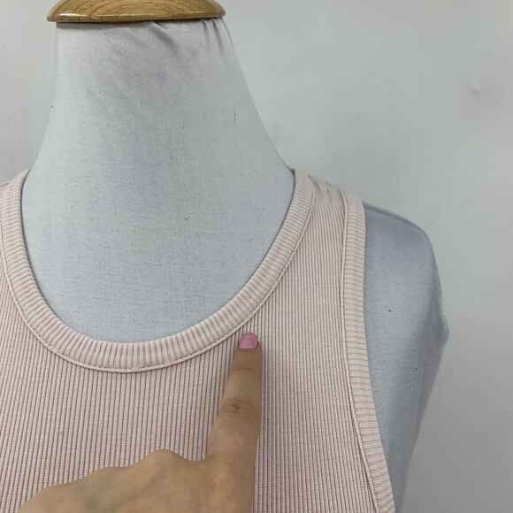 Young Fabulous & Broke Dress Womens M Medium Pink Ribbed Modal Blend Tank Midi - Picture 4 of 13